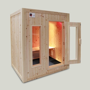 친환경편백아트 편백 양자히터 숯 건식 2인 홈 사우나 의자형 P915