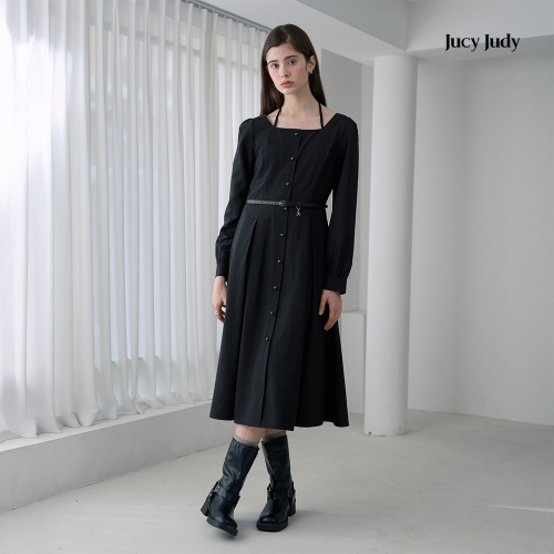 쥬시쥬디 홀터넥 원피스 JZOP621E 90 블랙_이미지