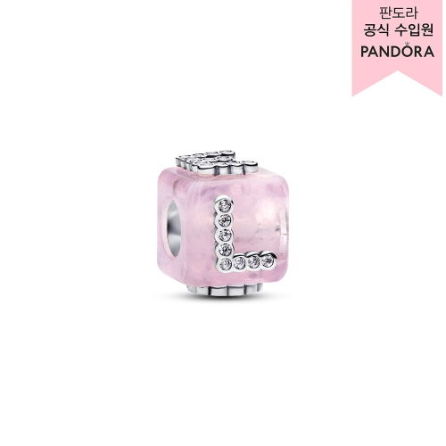 판도라 핑크 무라노 글래스 러브 큐브 참 794433C01