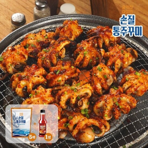 베스트엠 궁키친 이상민 손질 통 쭈꾸미 5팩 100미 + 양념 소스 1병_이미지