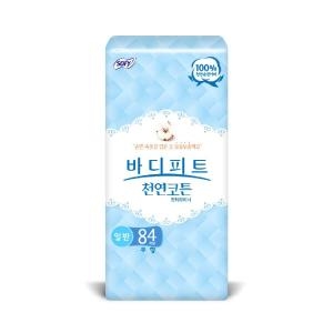 LG유니참 천연코튼 무향 일반 팬티라이너 84개[1팩(84개)]