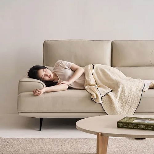 리바트 라에르 천연가죽 소파 3.5인용_이미지