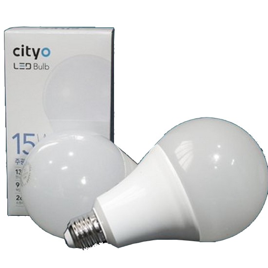 씨티오 LED 벌브전구 주광색 15W (1개)_이미지