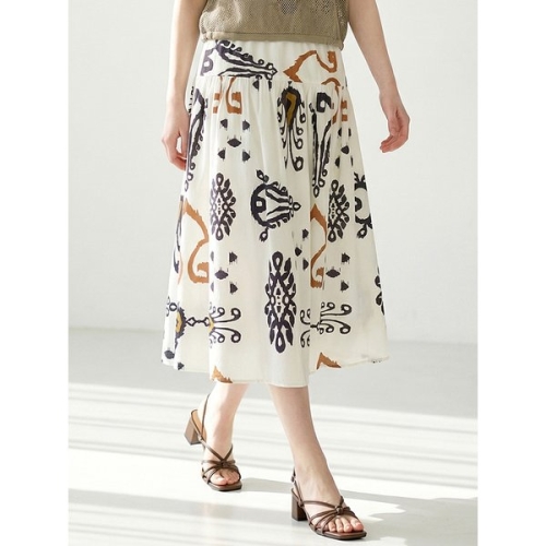 포커스 에스닉 나염 밴딩 롱 스커트_PBINF6M1SK8371