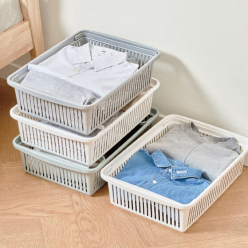 다이소 ㅤ손잡이 적층 바구니 (특대)_이미지