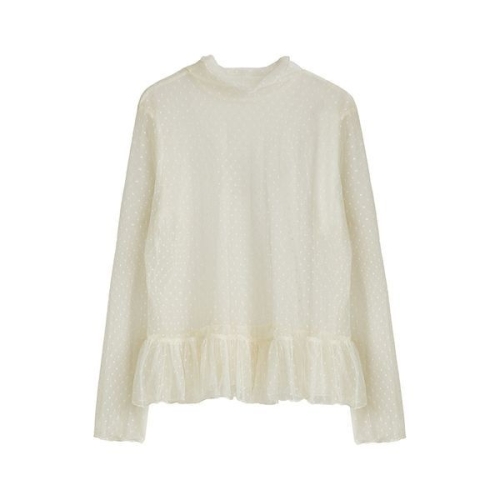 블루레이스 레이어드 도트 레이스 블라우스_B5W3BL5031_이미지