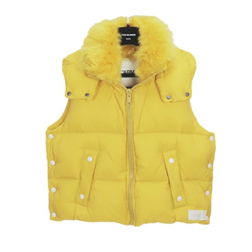 아미 이브 살로몬 램퍼 카라 패딩 베스트 FG02855M07W A3022 YELLOW YVC022ye