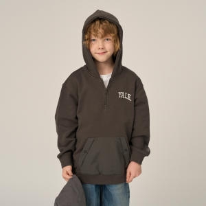 우븐배색 반집업 후디 YJCTHDD33135