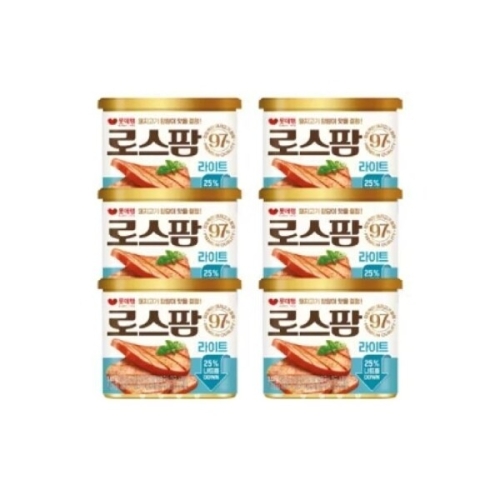 롯데웰푸드 롯데햄 로스팜97 라이트 340g (6개)