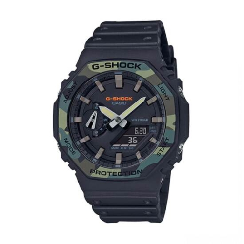 GA-2100SU-1A 카모플라쥬 팔각 남성 우레탄 아날로그 전자
