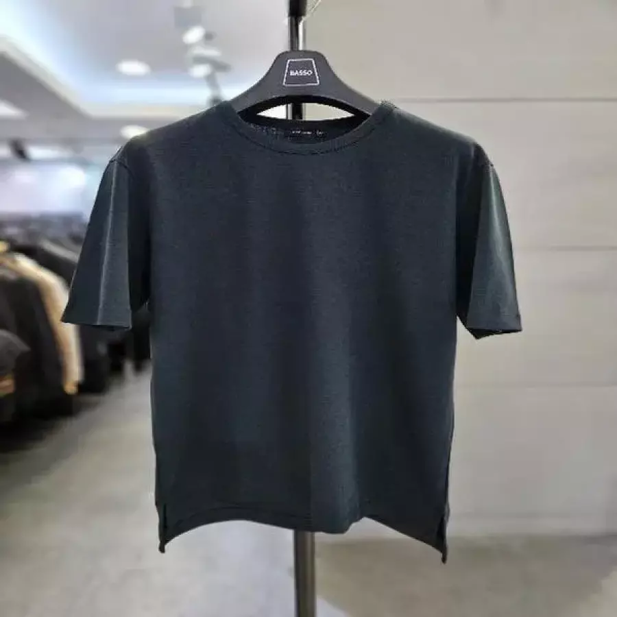 세이브존 _성남점 남자 봄 여름 그린 면 라운드 반팔 티셔츠 WSZ2GK12 S50829992