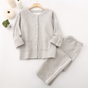 키밍 겨울 검진복 트임 노인 환자복 간호복 치료 상의 WFG8I7K_이미지