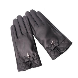 엠유 MU SPORTS 엠유장식리본 스마트터치 여성 가죽장갑 MH-41404_이미지