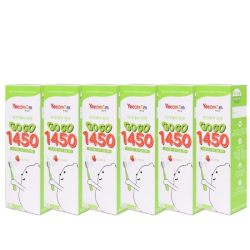 예꼬맘 고고 불소 1450 어린이 치약 60g (6개)