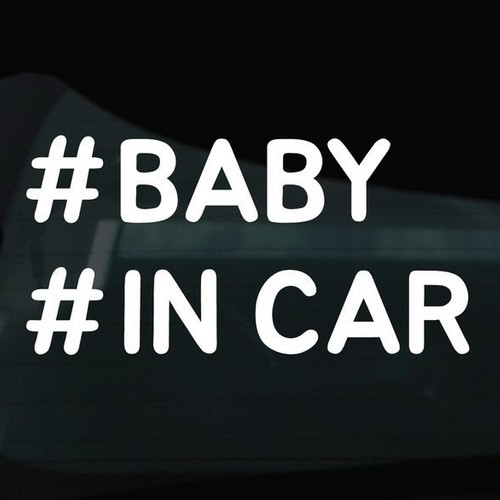  디자인황소 해시태그 스티커 20 BABYINCAR