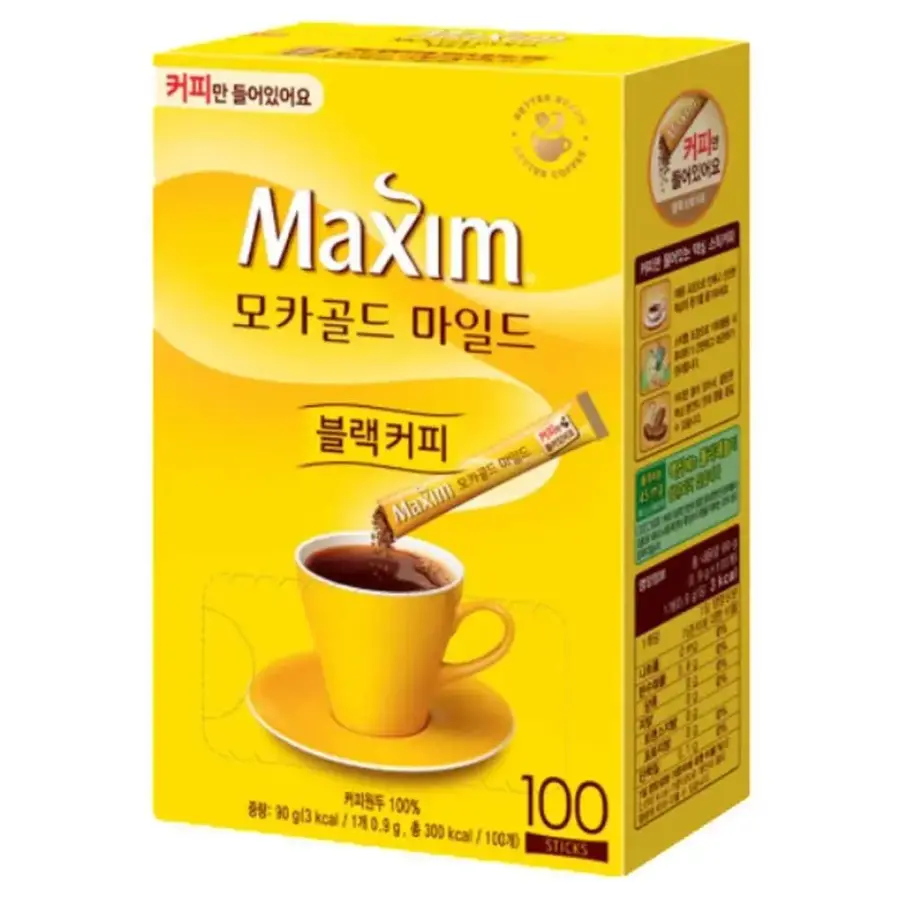동서식품 맥심 모카골드 마일드 블랙 커피 스틱 100개입 (4개)_이미지