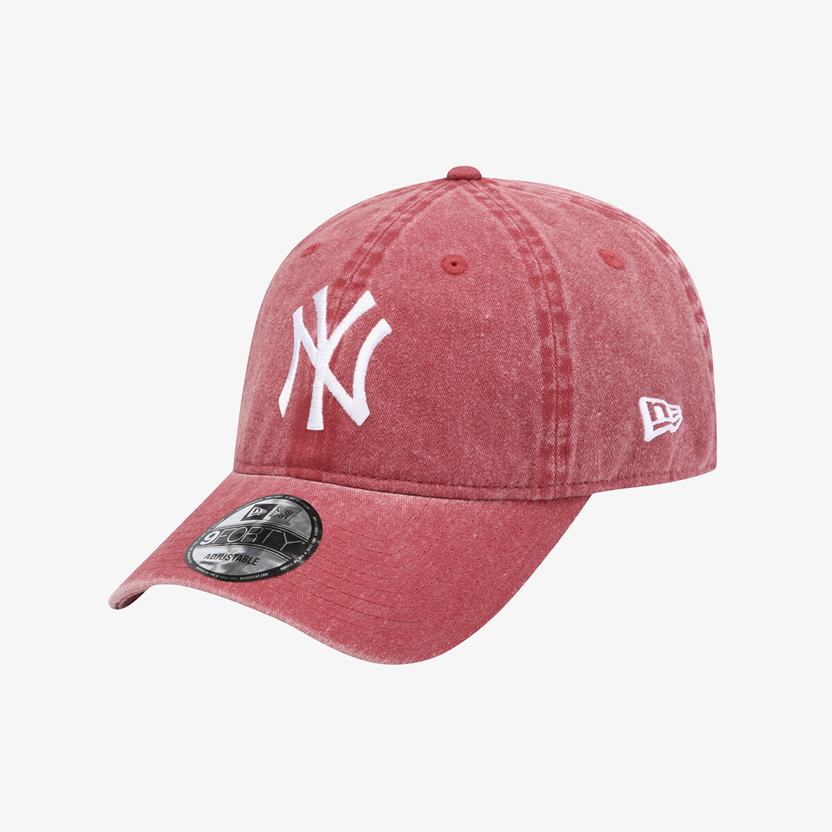 뉴에라 MLB 뉴욕 양키스 피그먼트 워싱 시리즈 언스트럭쳐 볼캡 레드 15411744_이미지