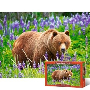 제이큐 직소퍼즐-꽃밭 속에 갈색곰 500피스 LD52677