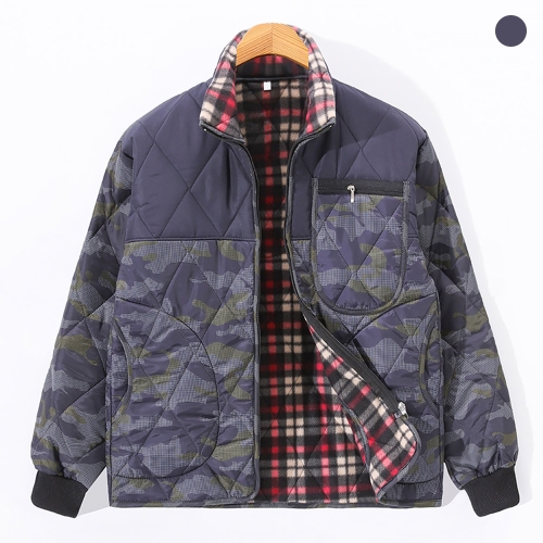 후앙스 밀리터리 카모 배색 기모 깔깔이 패딩 SDPD5459