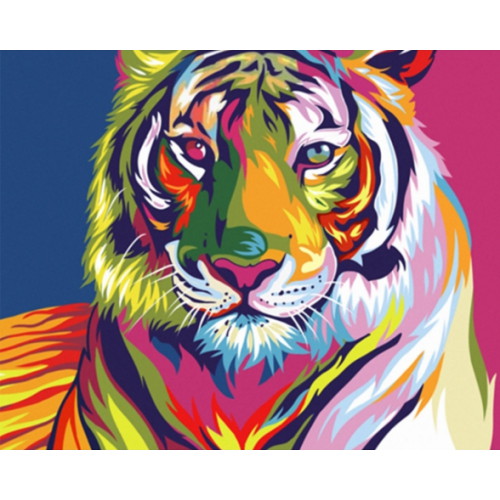 동아피엠에스 DIY 명화그리기 세트 레인보우 호랑이_이미지