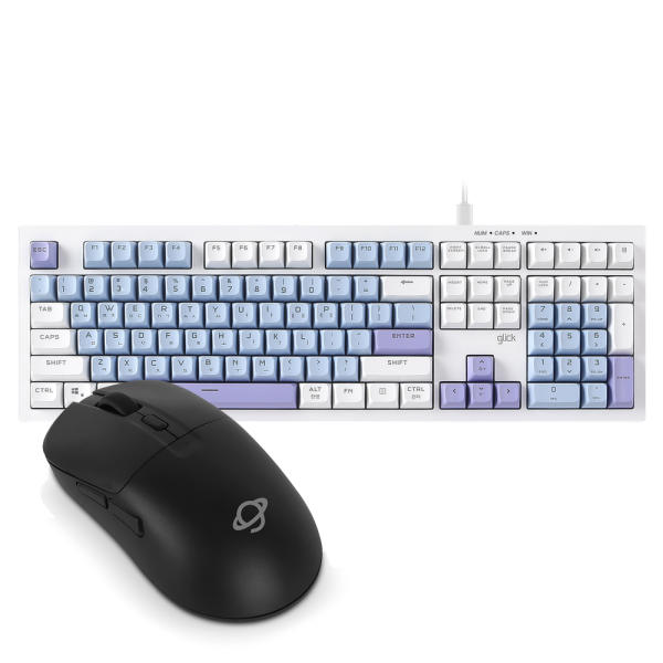 지클릭커 OPK50 사일런스 M RGB + OP100 블랙 키보드 유무선 마우스 세트