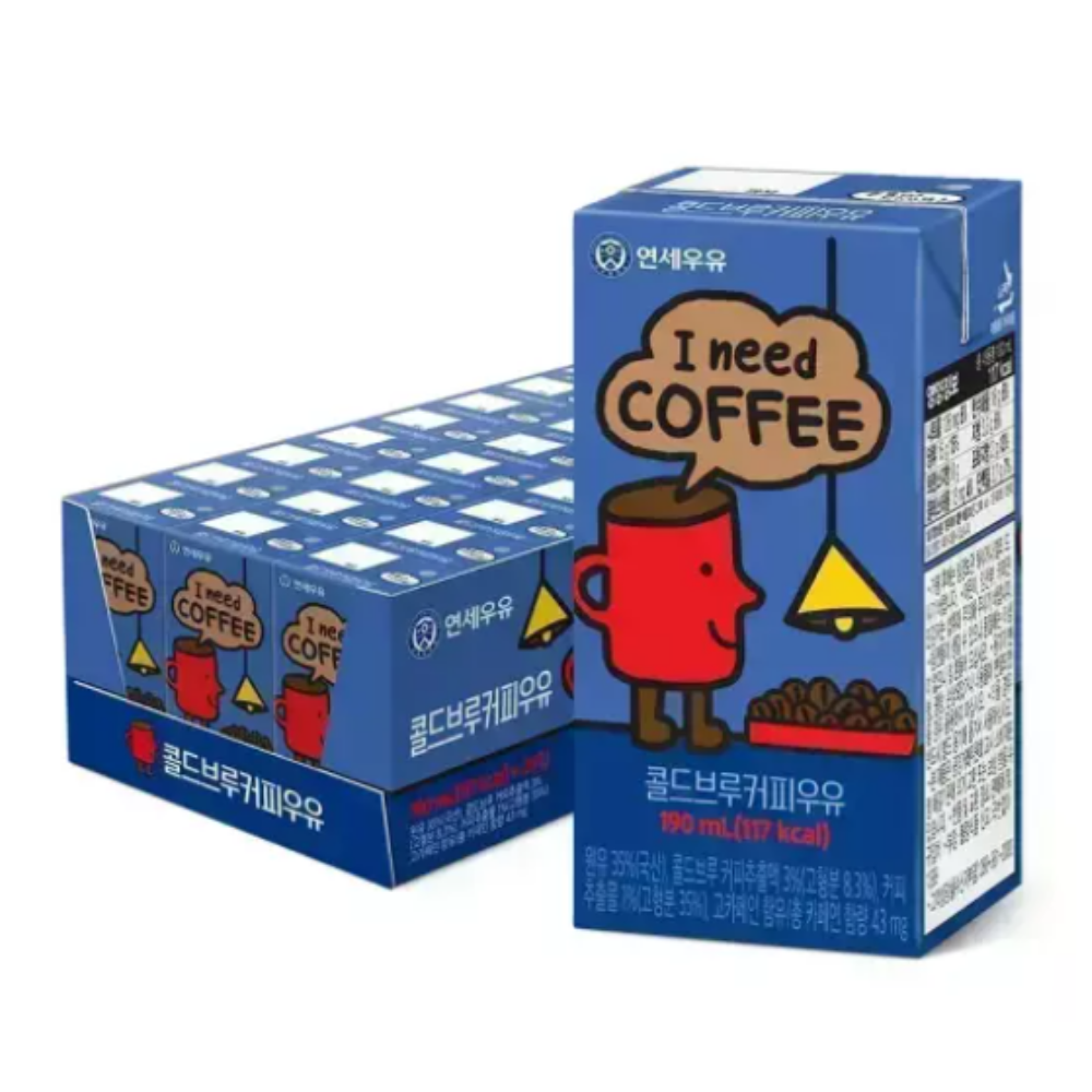 연세우유 콜드브루 커피우유 190ml (48개)