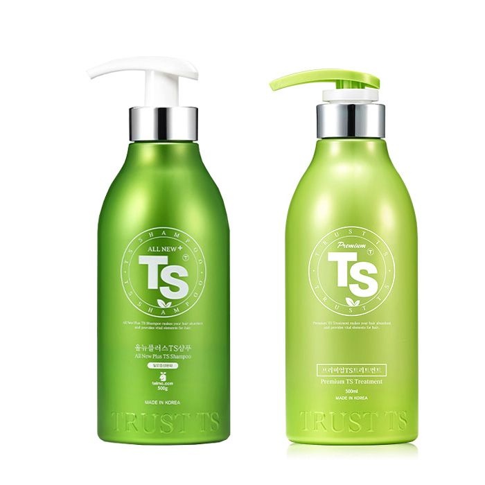 올뉴플러스 TS 샴푸 500g+프리미엄 TS 트리트먼트 500g 2종세트