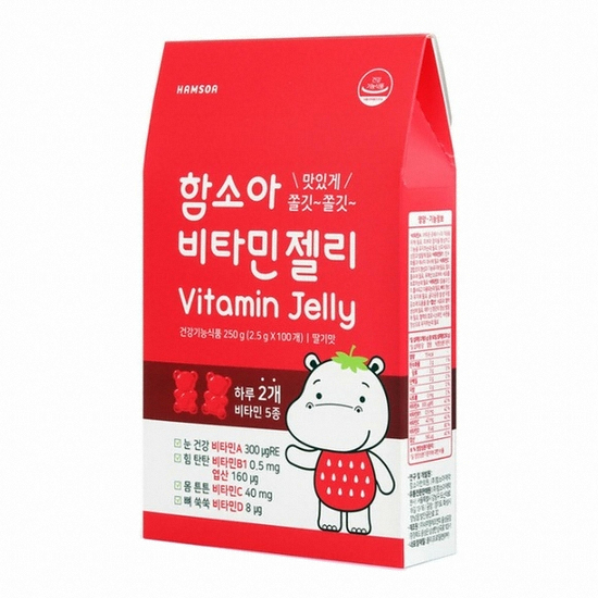 함소아제약 비타민젤리 딸기맛 100정 (1개)