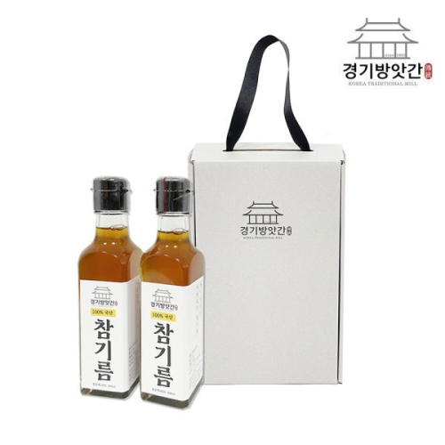 경기방앗간 국산 참기름 300ml x 2입 세트 (1개)