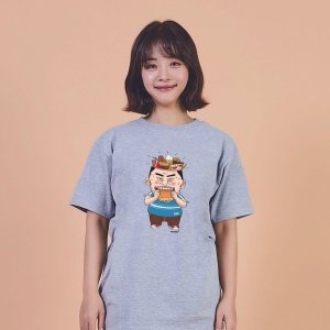  키밍 햄버거 먹방 기본티 패밀리룩 캐릭터티 W68404D