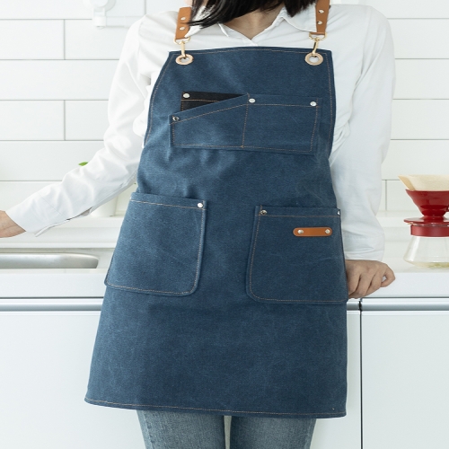할메이드 바리스타 데님 카페 공장 공방 화방 방수 앞치마