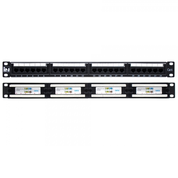 인네트워크 IN-624P CAT.6 UTP 24포트 패치 패널