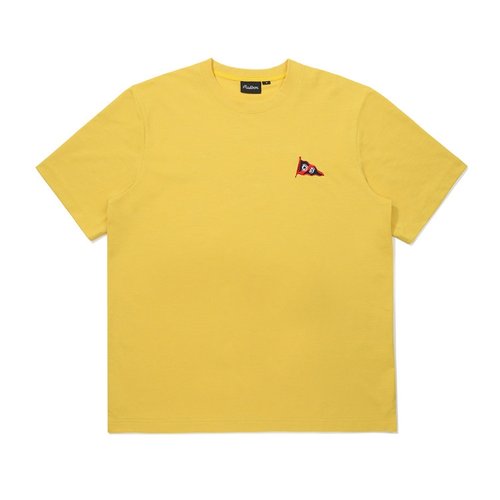  말본골프 YACHT CLUB 유니 라운드 티셔츠 M6123PRS02YEL