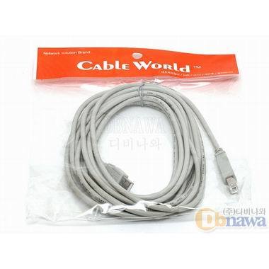 CableWorld USB 2.0 (A-B) (M/M) 케이블 (10m)_이미지