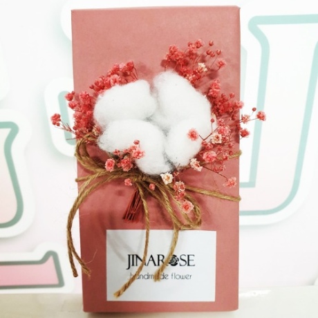 목화꽃 드라이플라워포장 빼빼로 54g