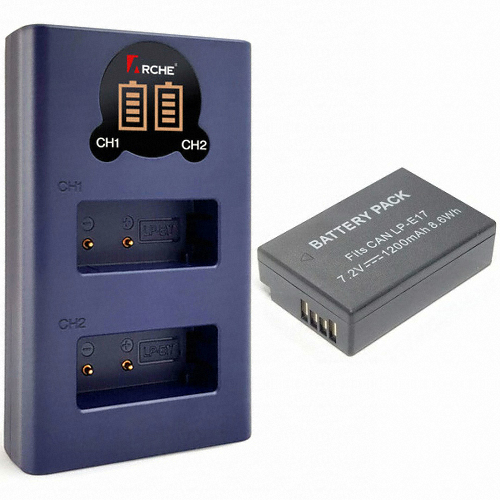 Arche 캐논 LP-E17 호환 LCD 듀얼 충전키트