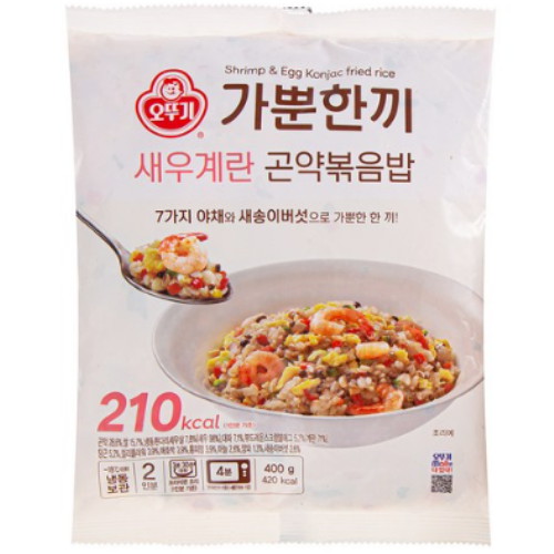 오뚜기 가뿐한끼 새우 계란 곤약볶음밥 400g (4개)_이미지