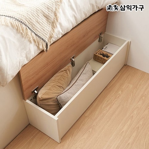 삼익가구 빅터 슬라이딩 빅수납 침대 SS+계단+책장+책상 (양모라텍스7존독립)_이미지