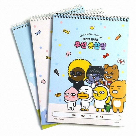 아이콘스 카카오프렌즈 무선 종합장 (1개)_이미지