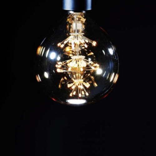 LED G125-G 눈꽃 에디슨전구 전구색 1.8W