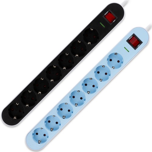 천하지엘씨 파워존 썬더볼트 7구 16A 메인스위치 서지차단 멀티탭 (1.5m)_이미지