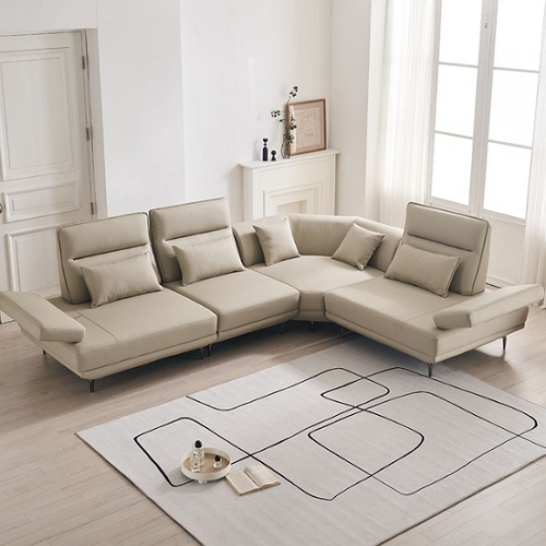 일마레하우스 노드 코너형 스윙 가죽 소파 5인용 (일반형)_이미지