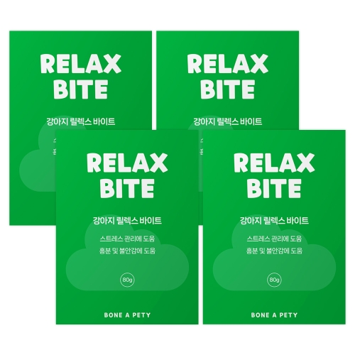 본아페티 독 스트레스 분리불안 개선 영양제 릴렉스바이트 80g (4개)_이미지