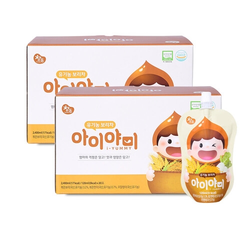 참든건강과학 참든 아이야미 유기농보리차 120ml (40개)_이미지