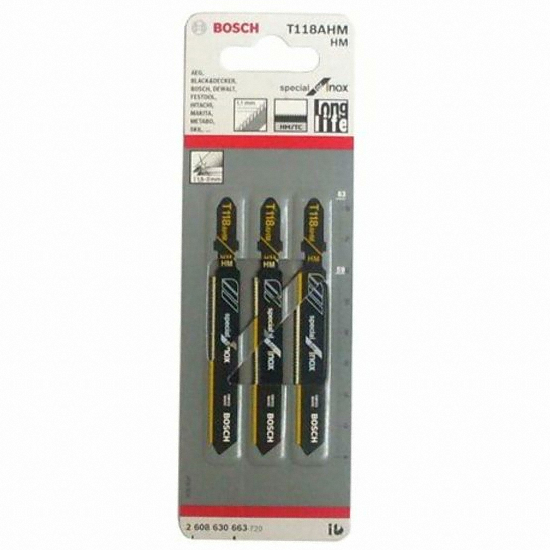 보쉬 스테인리스용 직소날 T118AHM (3개)_이미지