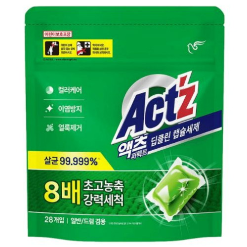 액츠 퍼펙트 딥클린 캡슐세제 28개입 (4개)_이미지