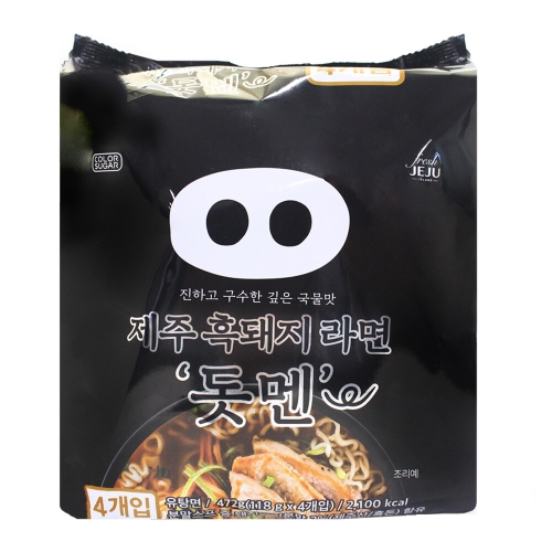 제주 흑돼지 라면 돗멘 118g