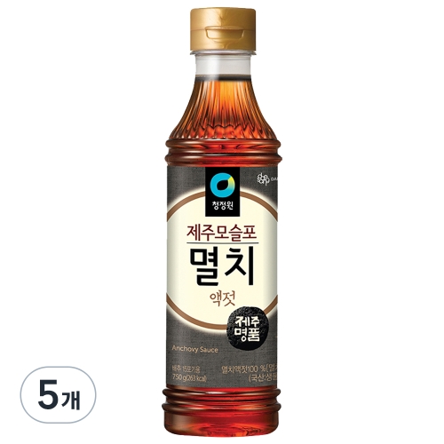 청정원 제주모슬포멸치액젓 750g 5개