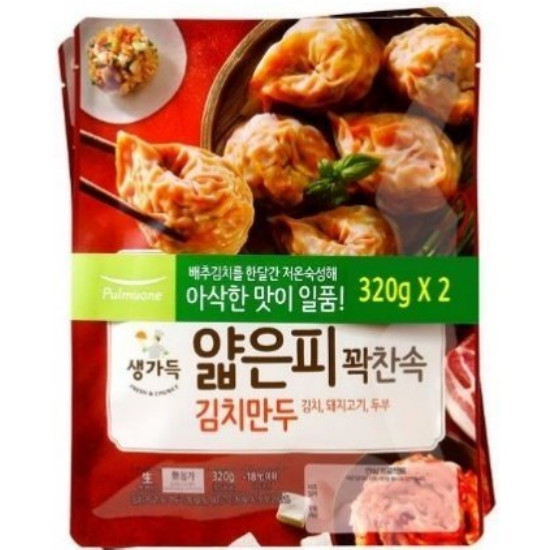 풀무원 얇은피 꽉찬속 김치만두 320g (1개)_이미지