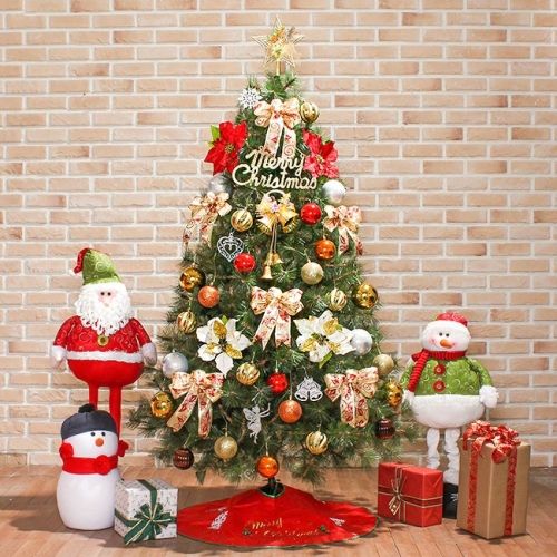 트리 카니발 골드&레드 최고급 리얼 솔잎트리 풀세트